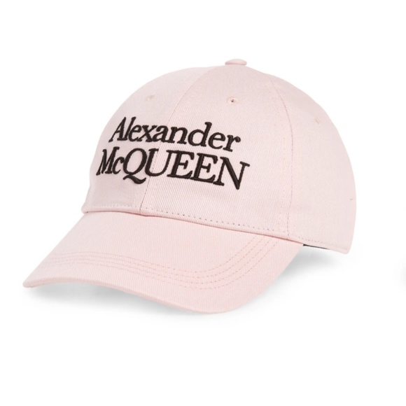 ALEXANDER MCQUEEN Pink Embroidered Baseball Cap